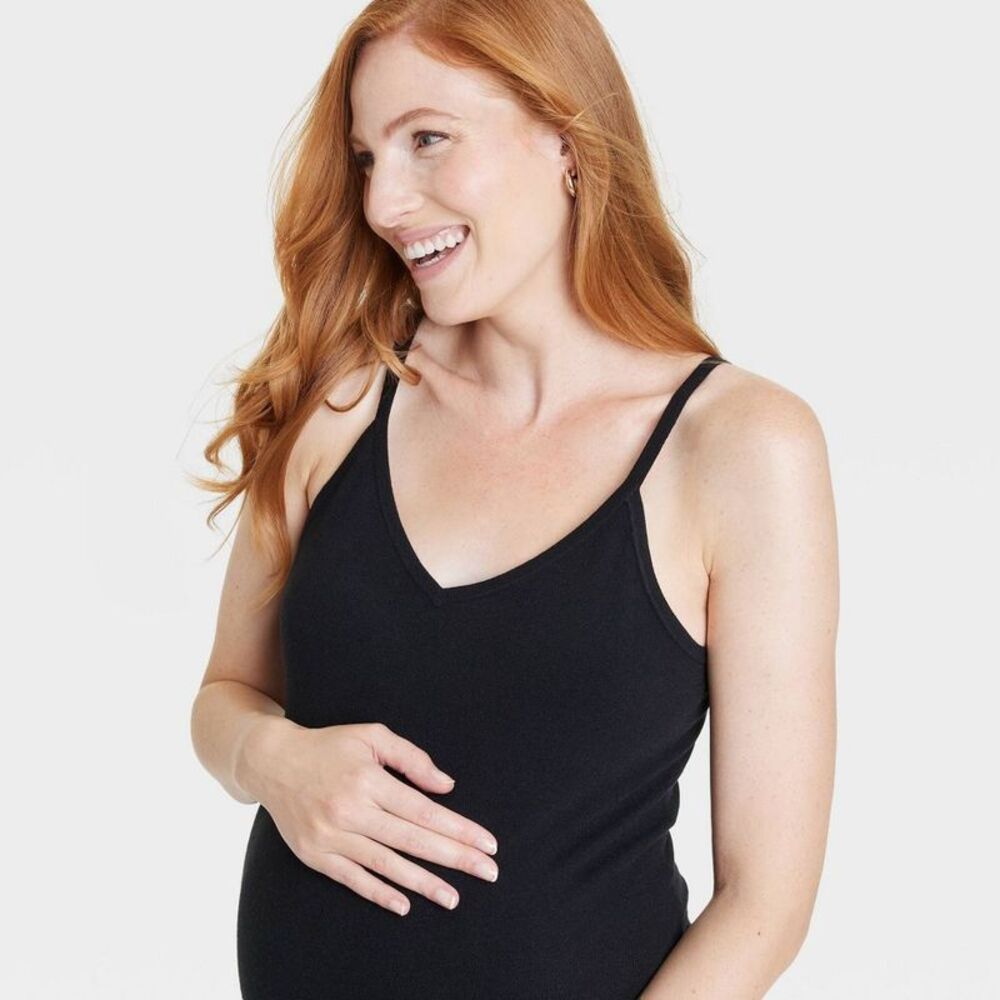 Open Box - Long Sleeve Midi Maternity Sweater Dress - Isabel Black - Picture 4 of 4